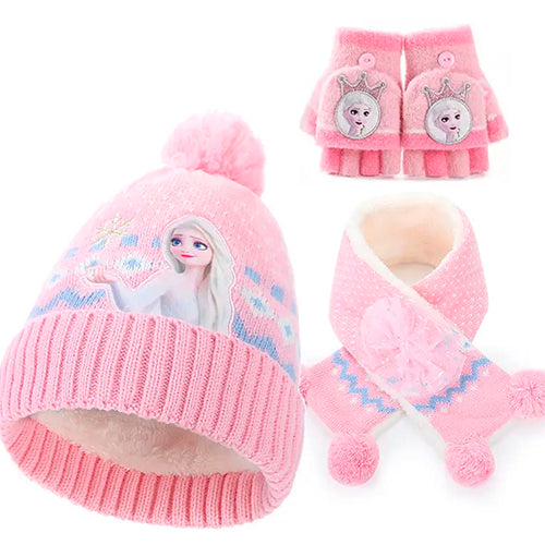 Elsa's Cozy Trio: Hat, Scarf, and Gloves