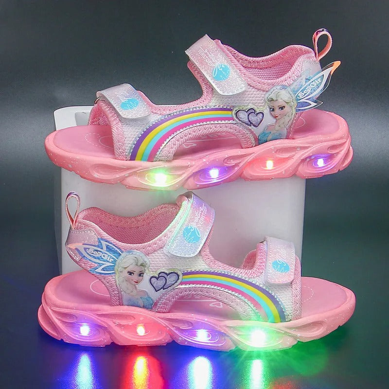Glow‑Step “Elsa” Summer Sandals