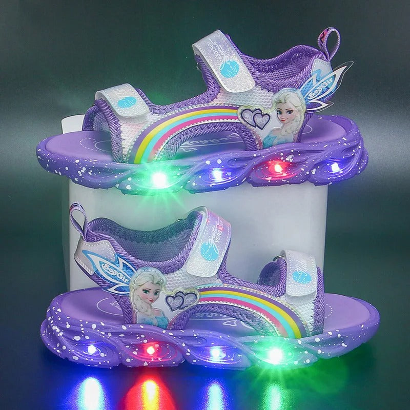 Glow‑Step “Elsa” Summer Sandals