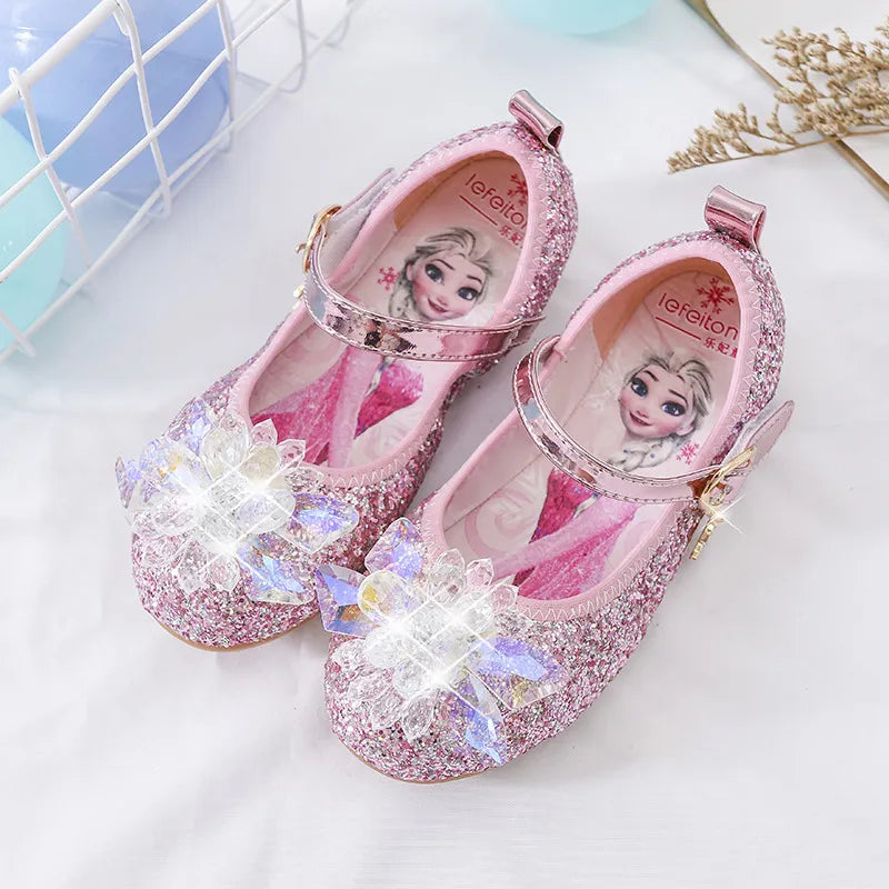 Pink 2025 crystal shoes