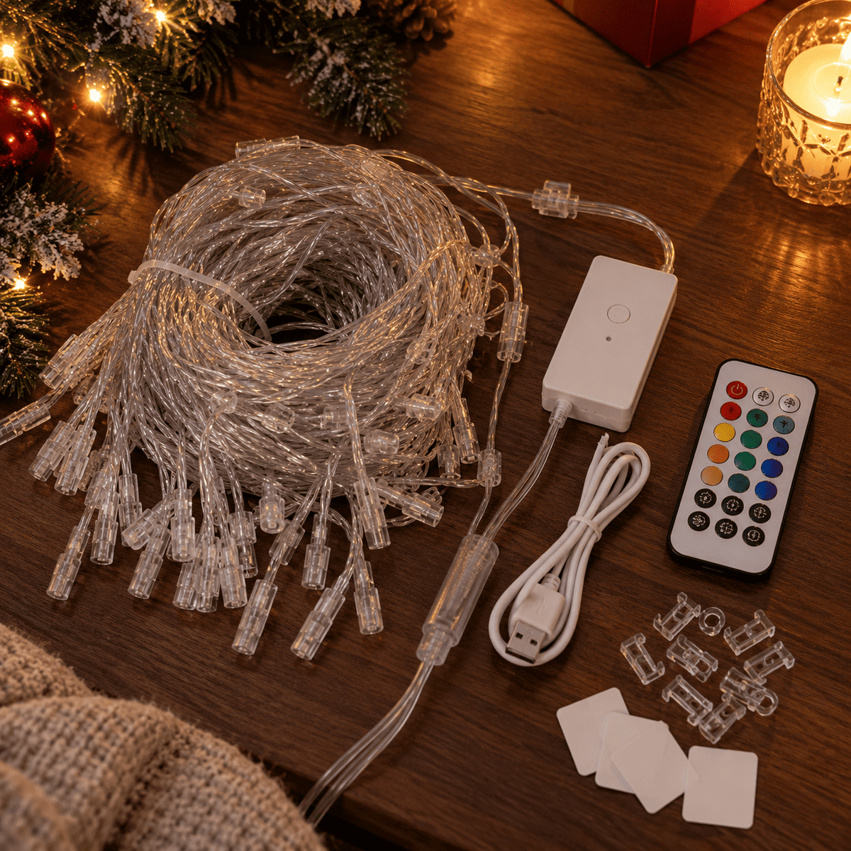 Smart Window Lights – 3×3 m Animated LED Curtain