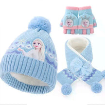 Elsa's Cozy Trio: Hat, Scarf, and Gloves