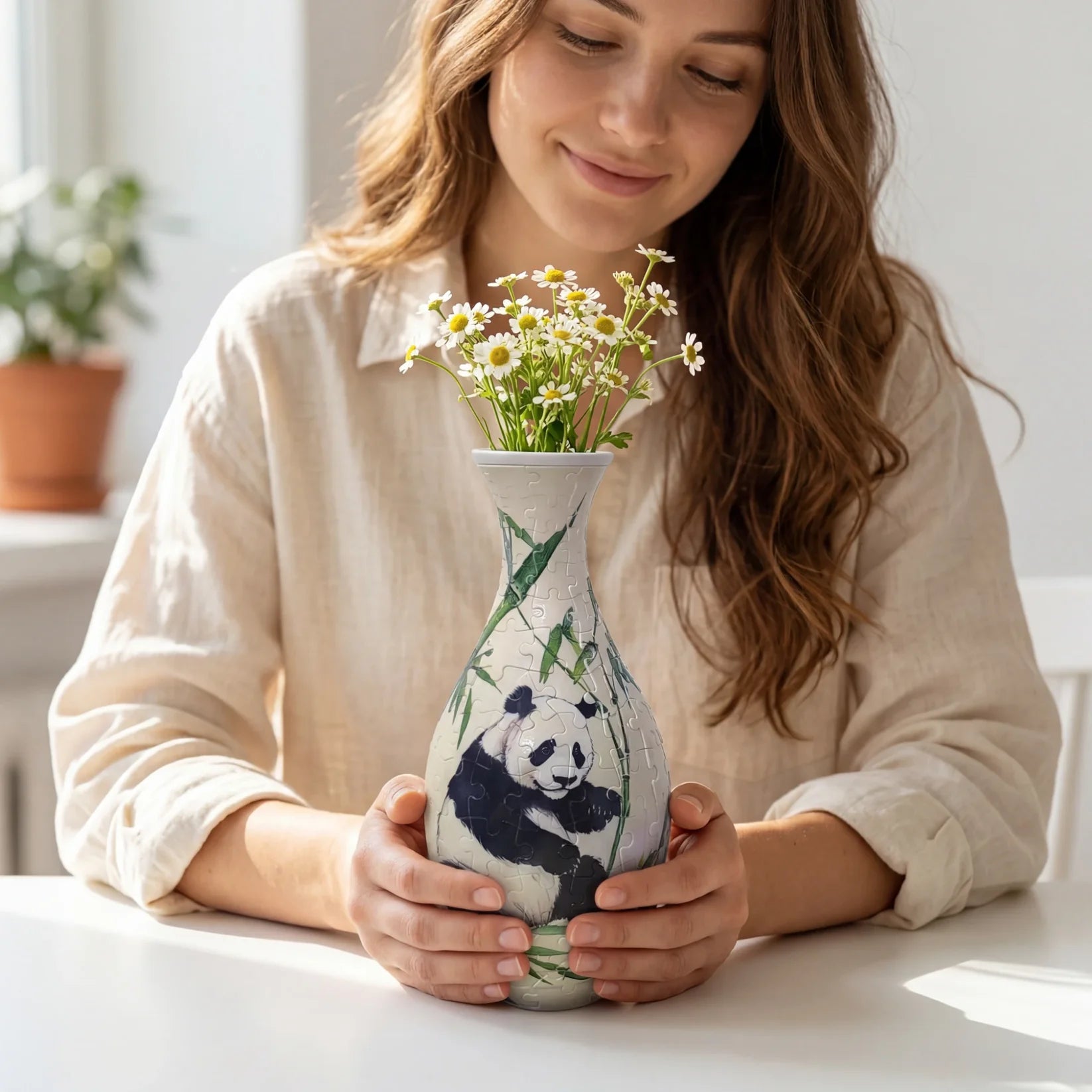 3D Puzzle Vase – Suitable for Real Flowers