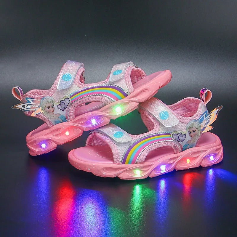 Glow‑Step “Elsa” Summer Sandals