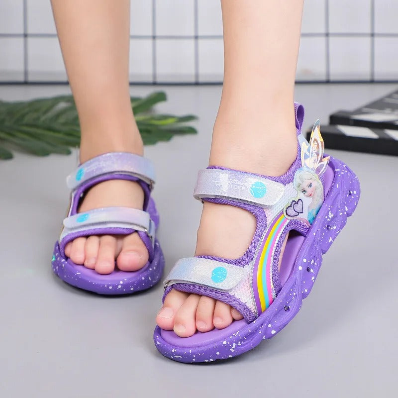 Glow‑Step “Elsa” Summer Sandals